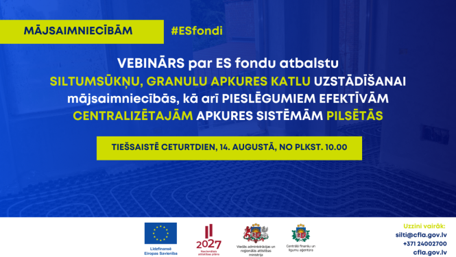 Seminārs par projektu atlasi siltumapgādei mājās