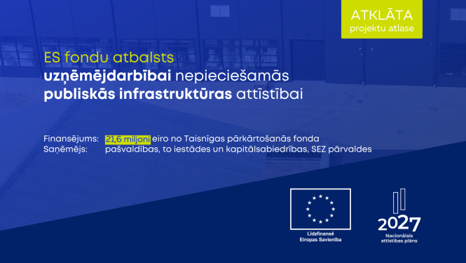 20,6 miljoni no TPF publiskajai infrastruktūrai 