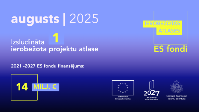 augustā izsludināta 1 ierobežota atlase par 14 miljoniem eiro