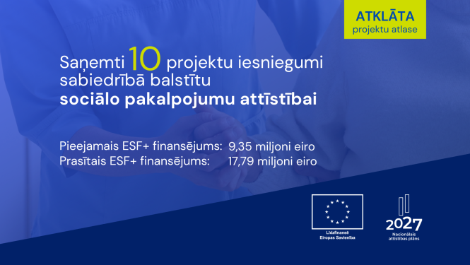 10 iesniegumi sociālo pakalpojumu attīstībai ar ES fondu atbalstu