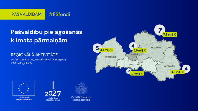2131 atlases rezultāti attēloti kartē