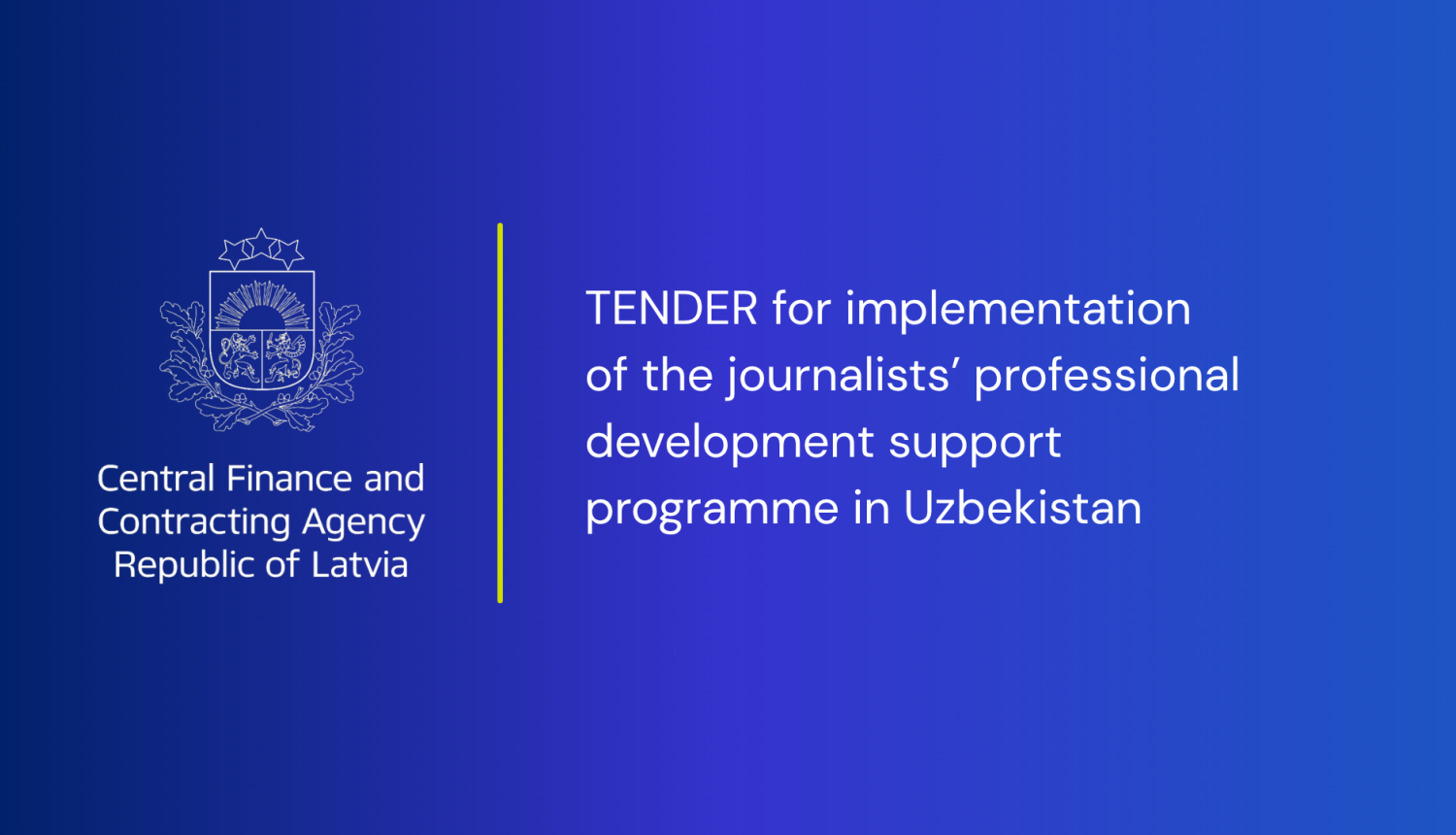 Tender for implementation of the journalists’ professional development support programme in Uzbekistan