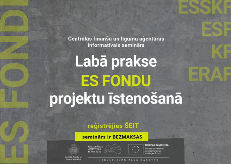 CFLA aicina uz rudens semināru ciklu “Labā prakse ES fondu projektu īstenošanā”