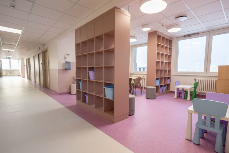 Bērnu slimnīcas renovētās telpas