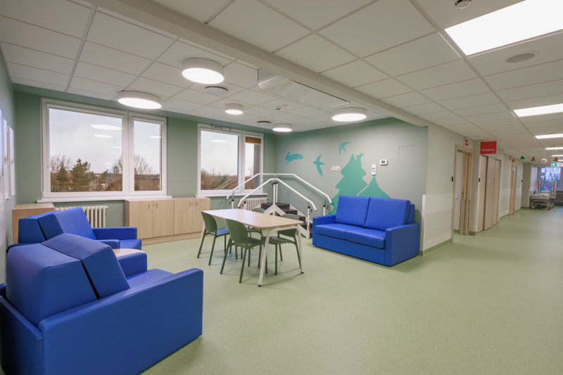 Bērnu slimnīcas renovētās telpas