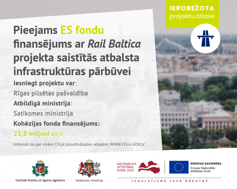 Projektu atlase Rail Baltica saistītajai infrastruktūrai RĪgā