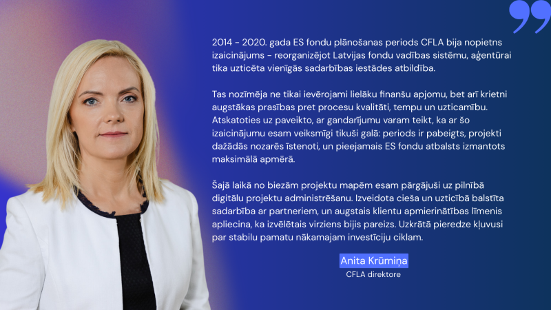 Anitas Krūmiņas citāts par 2014-2020 perioda slēgumu