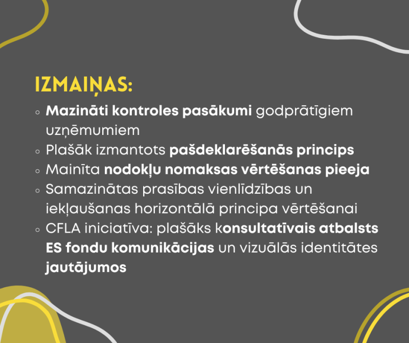 Uzlabojumi projektu atlasē