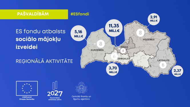 projektu atlases rezultāti LV kartē