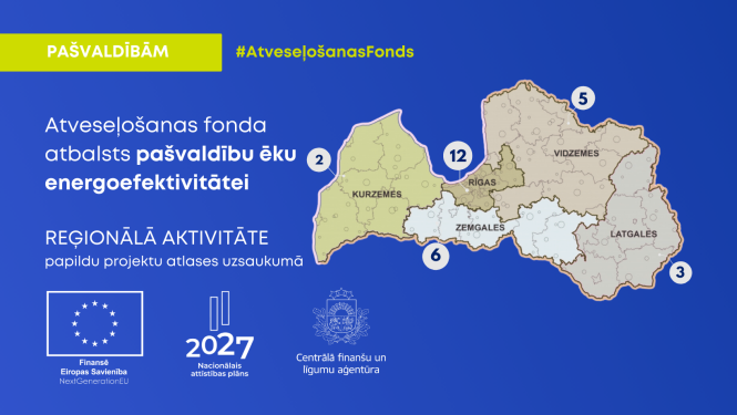 Latvijas plānošanas reģionu karte