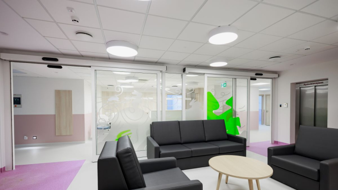 Bērnu slimnīcas renovētās telpas