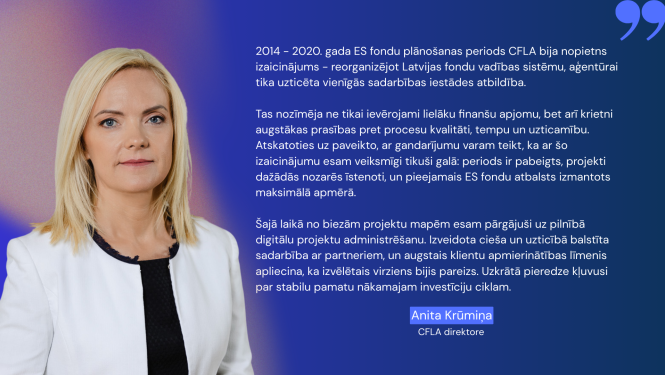 Anitas Krūmiņas citāts par 2014-2020 perioda slēgumu