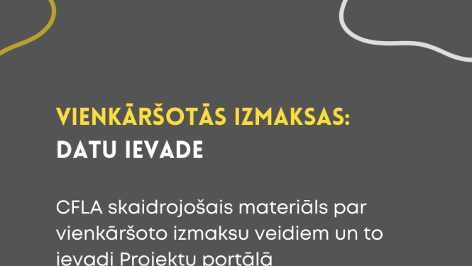 Informācija par vienkāršotajām izmaksām un datu ievadi sistēmā