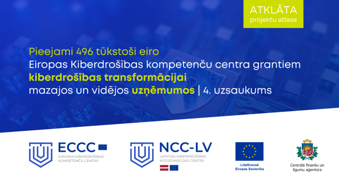 uzņēmumu kiberdrošībai pieejami 500 tūkstoši