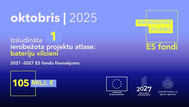 izsludinatas ierobežotas atlases oktobrī: par 105 miljoniem eiro