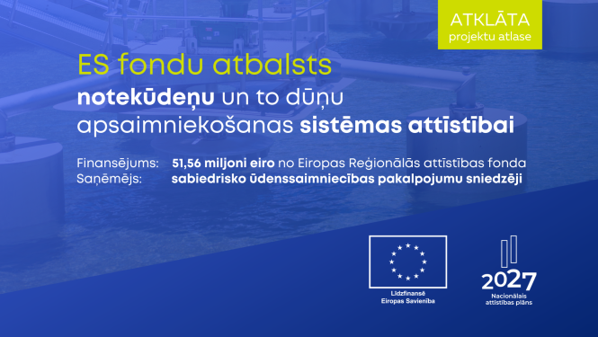 ES fondu atbalsts  notekūdeņu un to dūņu  apsaimniekošanas sistēmas attīstībai