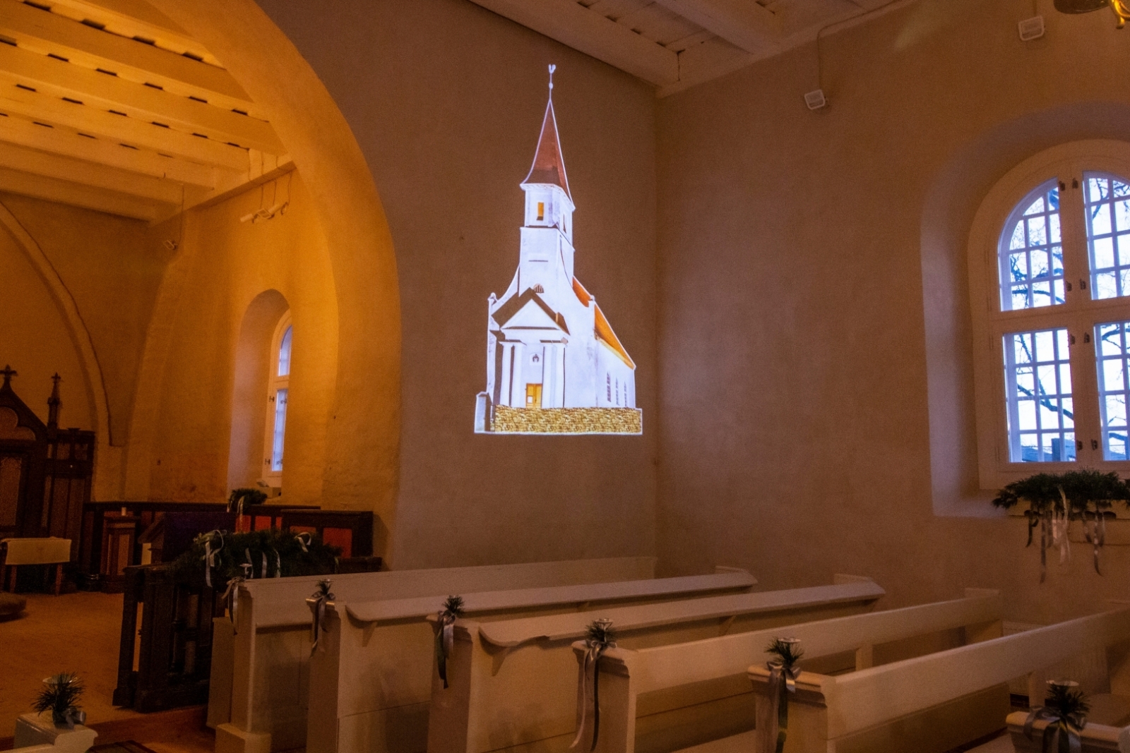 projekcija Rubenes baznīcā