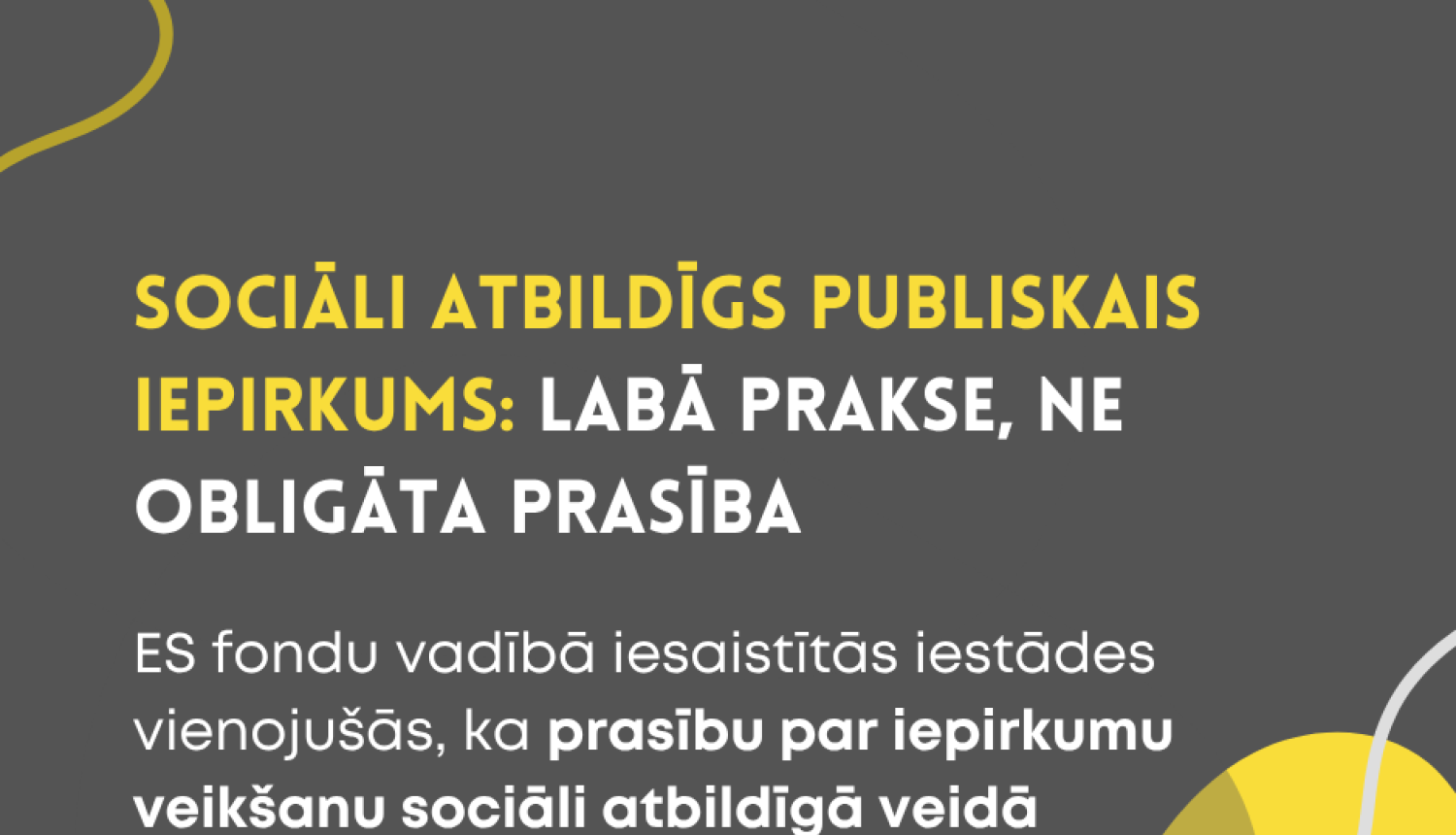 sociāli atbildīgs iepirkums