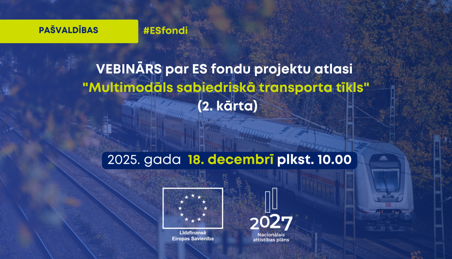 Vizuālis par vebināru par ES fondu projektu atlasi