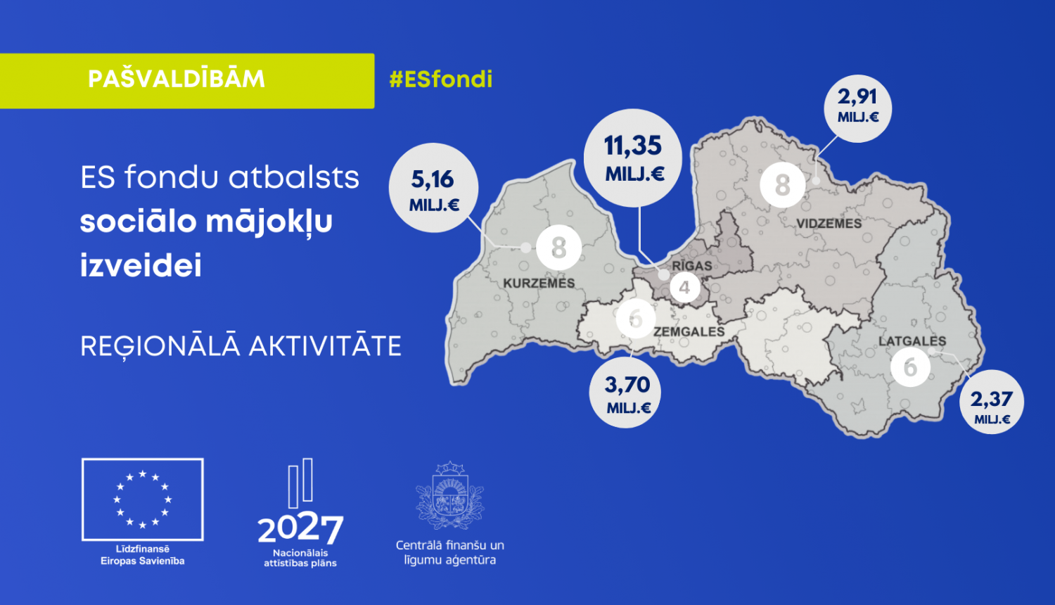 projektu atlases rezultāti LV kartē