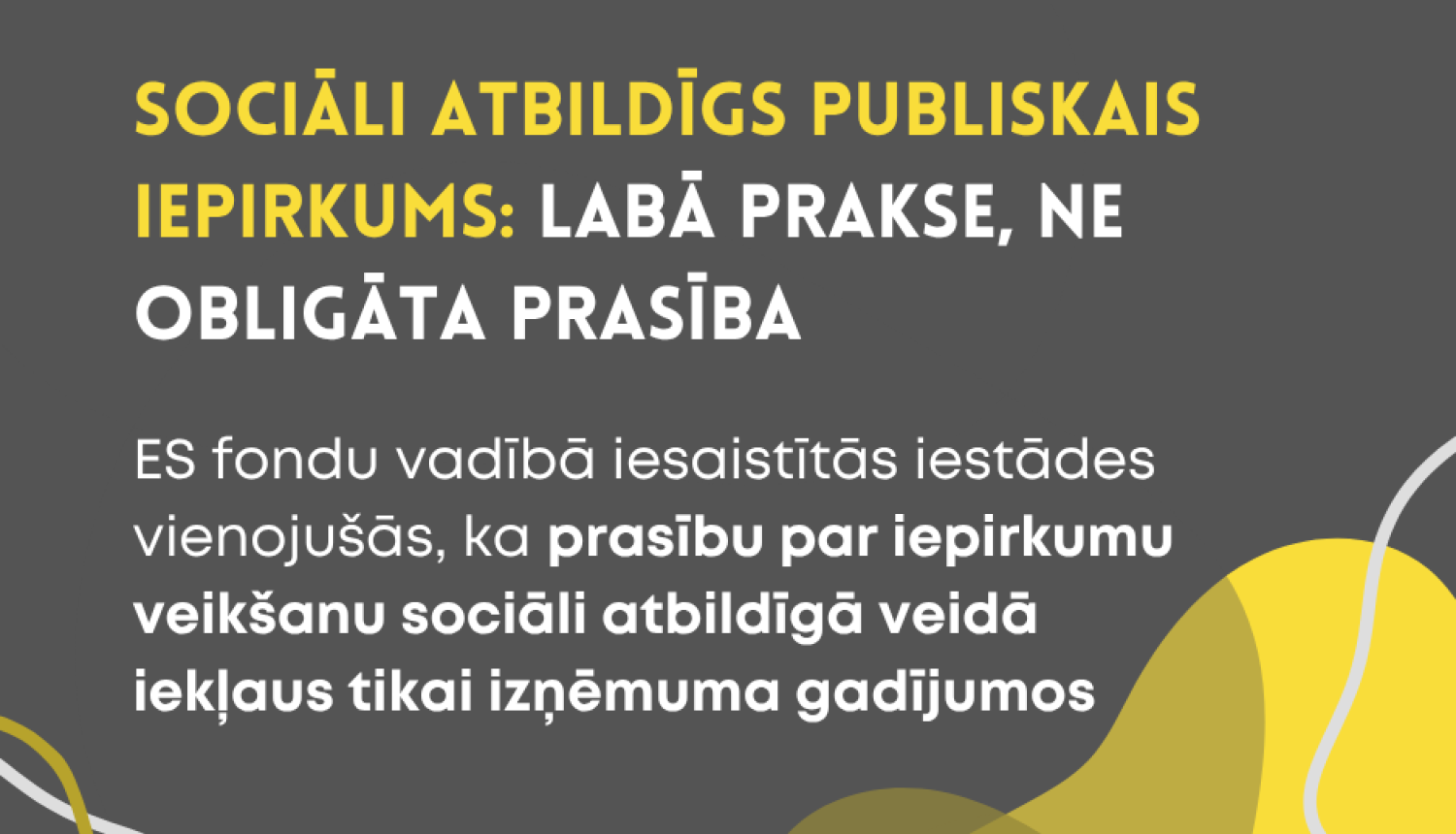 sociāli atbildīgs iepirkums